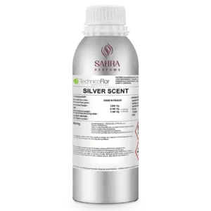 بطری اسانس عطر برند Technico Flor فرانسه روی زمینه سفید به همراه تصویر شیشه عطر
